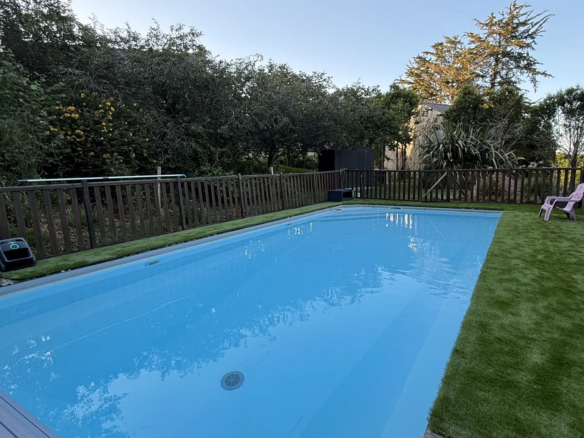 La piscine en fin de journée